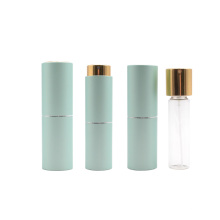 Hot Sale unique shape fashion refillable empty glass perfume bottle with pump sprayer